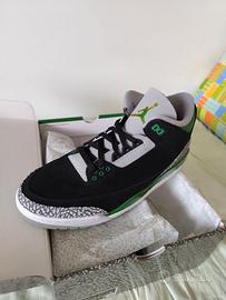 Air Jordan 3 retro black pine green silver white