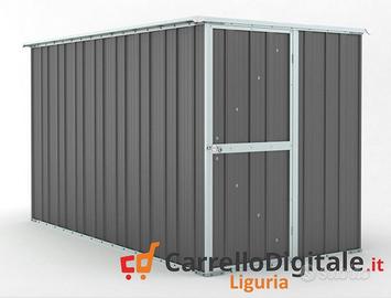 Deposito attrezzi giardino 175x307cm grigio scuro