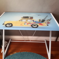 Scrittoio in vetro e metallo