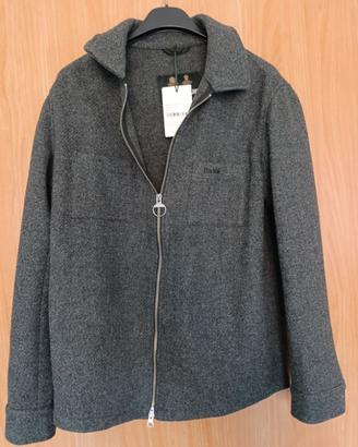 Giacca Barbour Ivor Wool in Pura Lana Grigio Antra