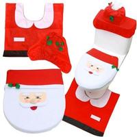 Set da bagno natalizio con tappetino da toilette