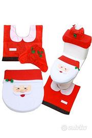 Set da bagno natalizio con tappetino da toilette