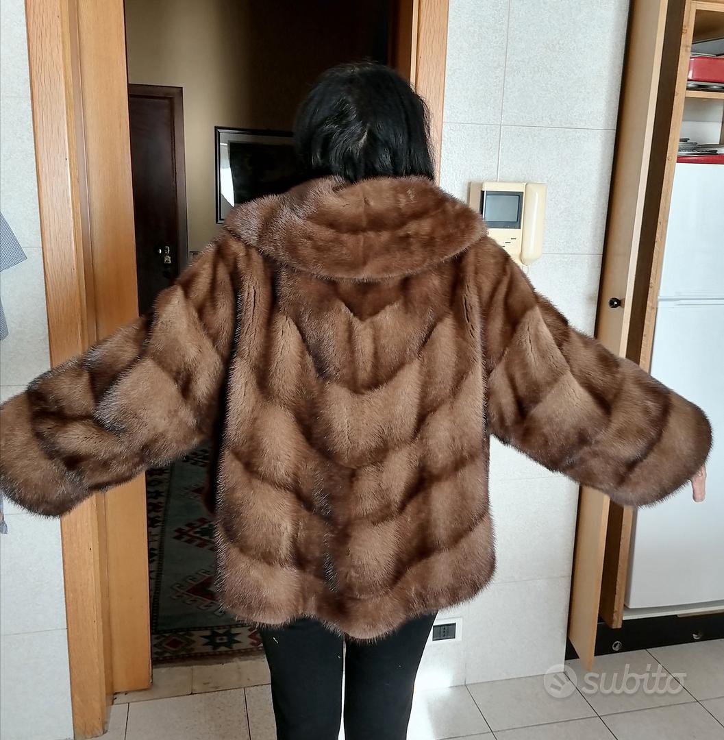 Veste En Vison Marron - Taille 44 - Doublure Soie - Occasion Très Bon état (come Nuovo)