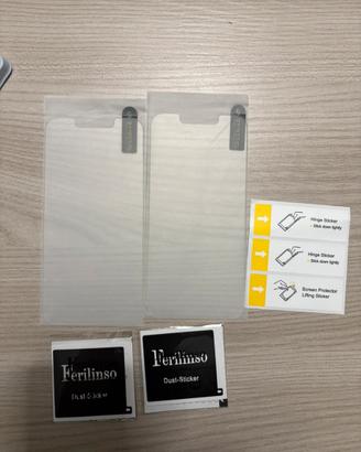 2 pellicole vetro iPhone 13 mini + kit pulizia