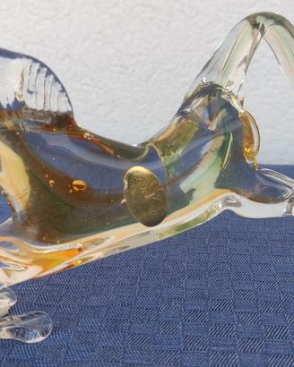 Scultura cavallo vetro artistico Murano