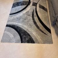 Tappeto moderno grigio design astratto, come nuovo