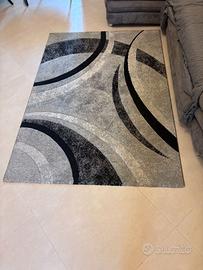 Tappeto moderno grigio design astratto, come nuovo