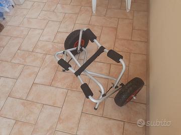 carellino per trasporto kayak canoa sup
