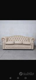 divano chesterfield chester oxford vintage avorio 