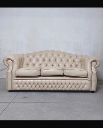 divano chesterfield chester oxford vintage avorio 