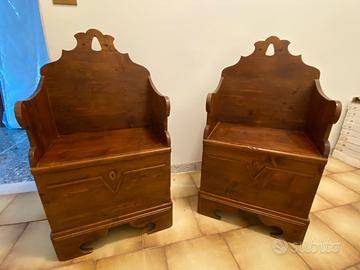 Poltroncine in legno d’abete artigianali