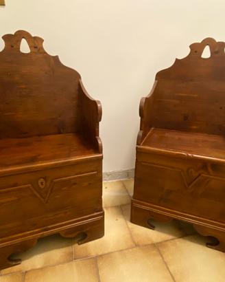 Poltroncine in legno d’abete artigianali
