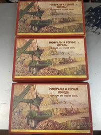 Set scolastico minerali e rocce URSS completo