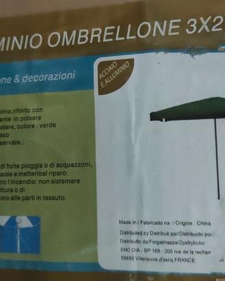 Ombrellone 3x2mt alluminio