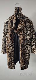 Cappotto Mango Casual leopardato finta pelliccia