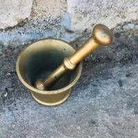 Mortaio in ottone anni 40/50