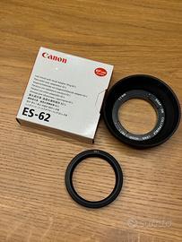 Paraluce Canon con adattatore paraluce 62-L