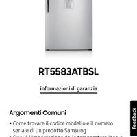 Frigorifero  Samsung come nuovo RT5583ATBSL