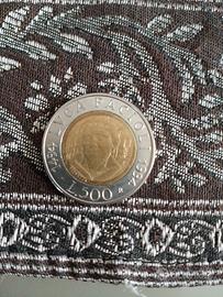 moneta rara 500 lire Luca Pacioli 