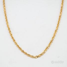 Collana in oro giallo 9kt a cordoncino lucido S.73