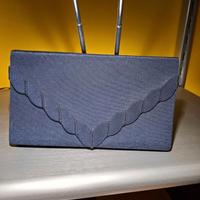 Pochette in tessuto blu