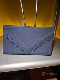 Pochette in tessuto blu