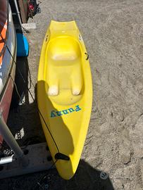 Kayak/canoa monoposto in plastica