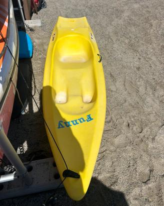 Kayak/canoa monoposto in plastica