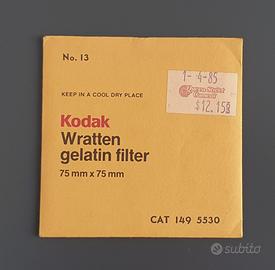 KODAK WRATTEN FILTRO Giallo-verde scuro N.13 NUOVO