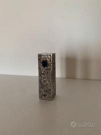 ANTICO PORTA ROSSETTO IN ARGENTO CON SPECCHIO