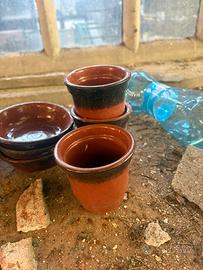 Set terracotta rustico per aperitivo ciotoline