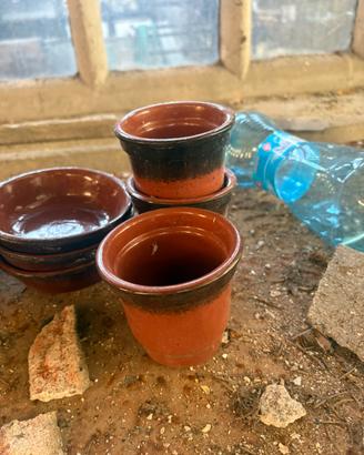 Set terracotta rustico per aperitivo ciotoline
