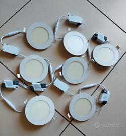 Faretti incasso circolare sottile a LED con clip