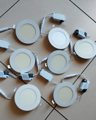 Faretti incasso circolare sottile a LED con clip