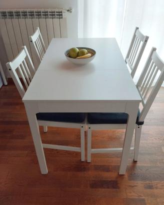 TAVOLO IKEA TONSTAD BIANCO + 4 SEDIE tipo PINNTORP