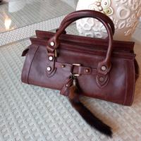 NAZARENO GABRIELLI BORSA BAULETTO DONNA VERO CUOIO