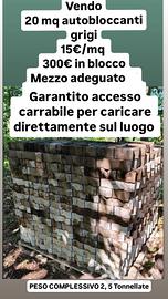 20 mq autobloccanti grigi onda 