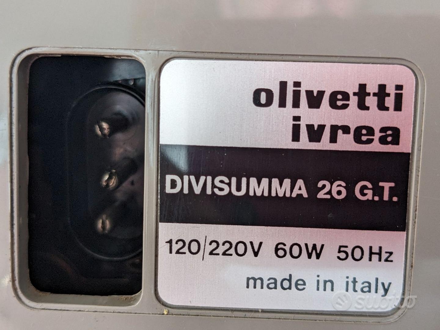 Calcolatrice OLIVETTI Divisumma 26 GT anni 60