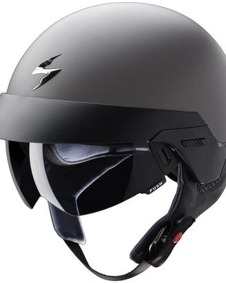 CASCO JET VINTAGE MOTO SCORPION EXO 100 NERO OPACO