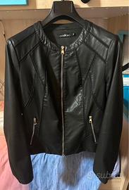 giubbino in ecopelle nero