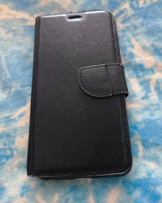 Custodia telefono classica nera a portafoglio