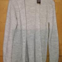 Cardigan lungo aperto con cappuccio
