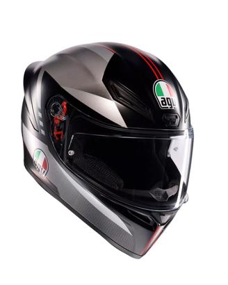 Casco Taglia L K1 Matt black/grey/red integrale