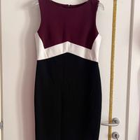 Vestito bordeaux e nero