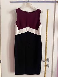 Vestito bordeaux e nero