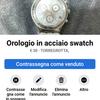 Orologio da polso in acciaio Swatch