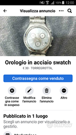 Orologio da polso in acciaio Swatch