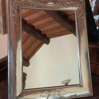Cornice argento con specchio