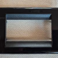 Placca 3 posti nera serie Bticino living classic