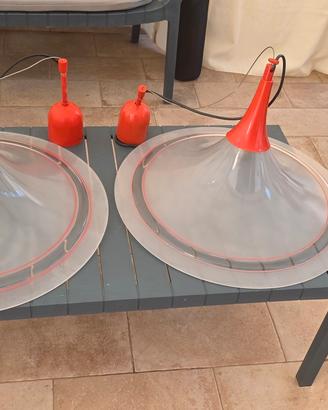 Coppia di Lampadari Vintage Anni '70 Space Age